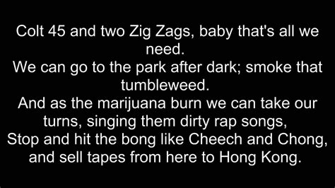 colt 45 and 2 zig zags lyrics